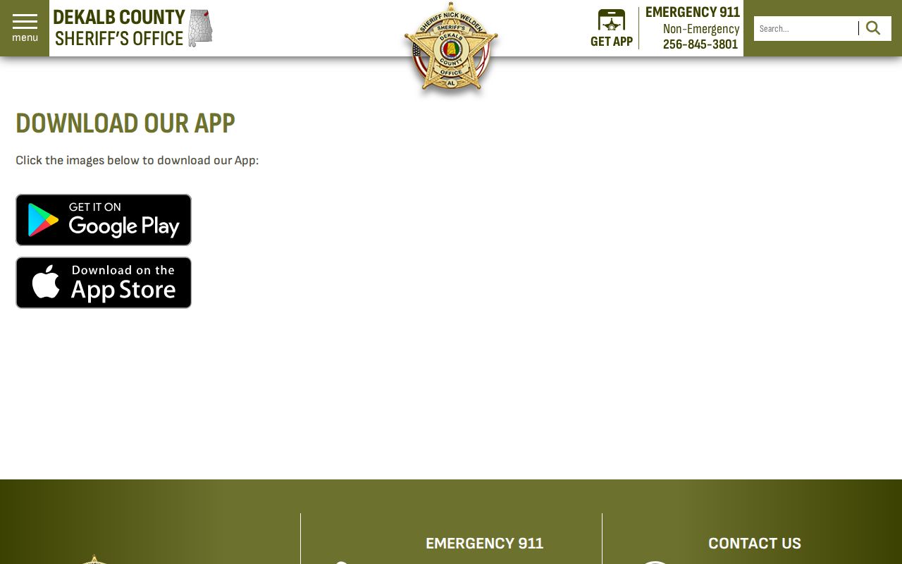 DeKalb County sheriff mobile app inmate and arrest record functions