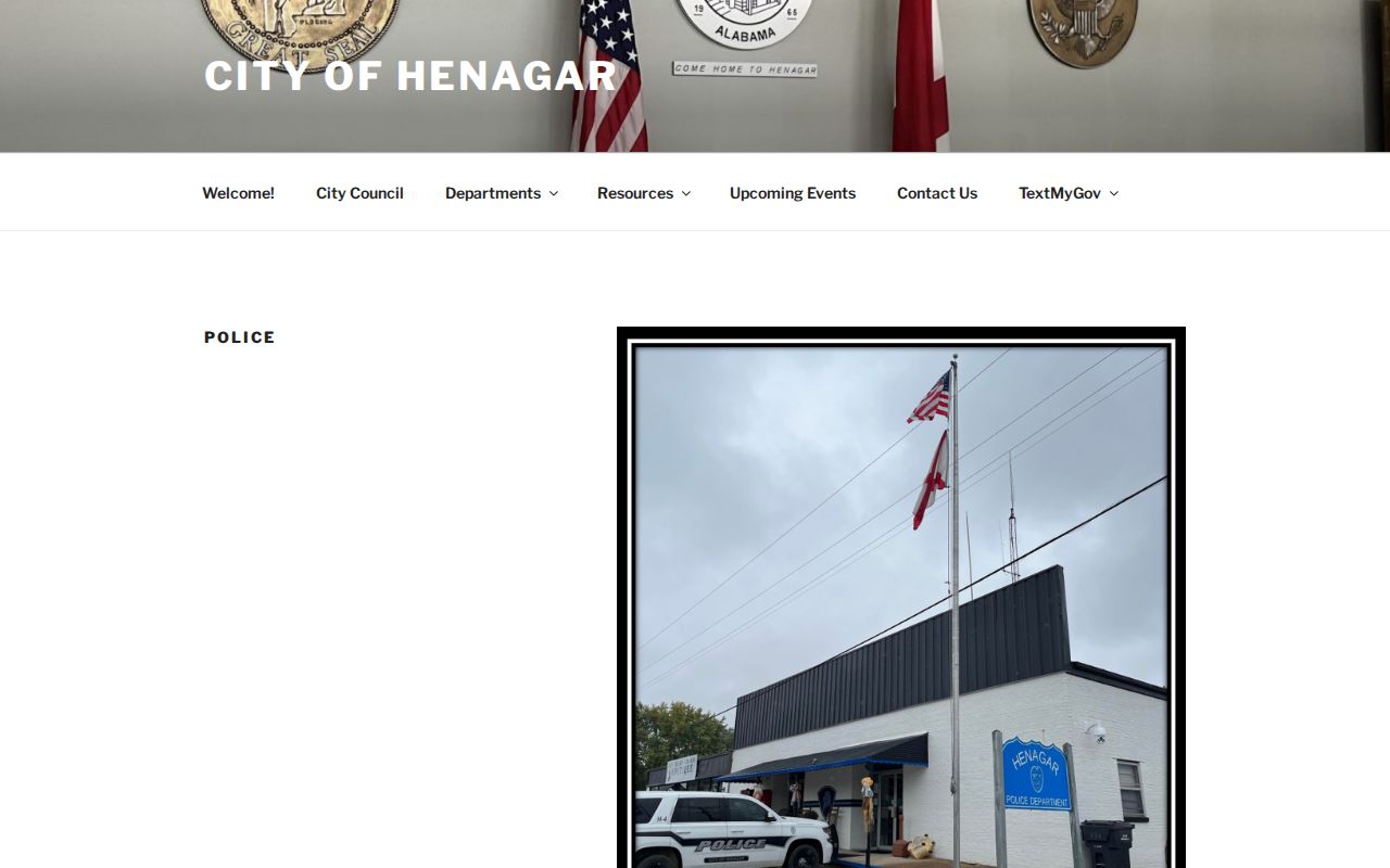 Henagar Police official arrest record contact in DeKalb County